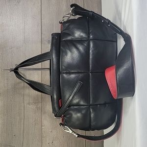 LUMILLA by Lulu Eschelman Escape Black Quilted Leather Crossbody Shoulder Bag